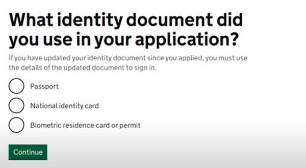 id documents yo used to apply for settled status
