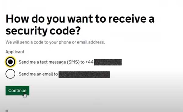 method to receive the security code to apply for eu settlement scheme
